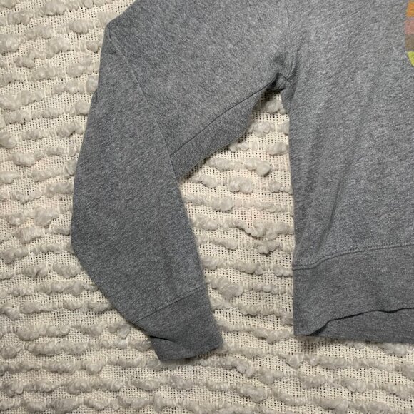 VANS WOMENS SMALL GRAY PULLOVER CREW NECK SWEATER COLORFUL LOGO SKATER - Picture 4 of 13